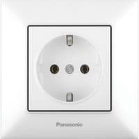 Розетка Panasonic Arkedia Slim із заземленням, біла