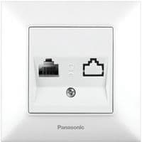 Розетка Panasonic Arkedia Slim комп'ютерна RJ45 CAT5e, біла