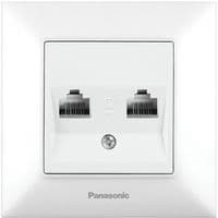 Розетка Panasonic Arkedia Slim комп'ютерна подвійна RJ45 CAT5e, білий