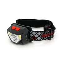 Налобний ліхтарик Voltronic XPG, 1 led 3W, 2 Led Cob, 3 режими, корпус-пластик, водостійкий, ip44, sensor, живлення АКБ вбудований, USB micro кабель, 4500