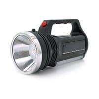Ліхтар пошуковий ForLife FL-3276, 1LED+COB T6, 10W, 1+1 режим, 750mah, Black, IP40, кабель 220В+Solar, 170х80х100мм, BOX