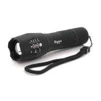 Ліхтар ручний Watton WT-023, 1LED Cree T6, 3W, 5 режимів, ZOOM, 18650/2800mah (перехідник 3*AAA), Black, IP44, МЗП, 130х33х28мм, BOX