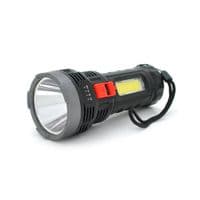 Ліхтарик ручний LATERNA BK-822 5W. OSL LED+COB, пластик, вбудований акум, 150х63х47. IP40, USB кабель