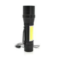 Ліхтарик Bailong BL-19, 3+1 режим, алюміній, вбудований акум, USB кабель, Box