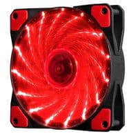 Кулер корпусной 12025 DC sleeve fan 3pin + 4pin - 120*120*25мм, 12V, 1100об / мин, 15LED, Red