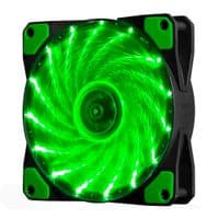 Кулер корпусной 12025 DC sleeve fan 4pin - 120*120*25мм, 12V, 1100об / мин, 15LED, Green