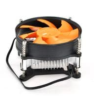 Кулер процессорный LGA 775 / 1156 / 1155 / i3 / i5 2200prm 220gr-Heatsink (up to I7 Cpu), 92-mm, 3-pin, orange