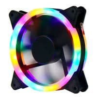 Кулер корпусной 12025 DC sleeve fan 3pin + 4pin - 120*120*25мм, 12V, 1100об / мин, Pink-Yellow-Blue-Red, двухсторонний