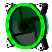 Кулер корпусной 12025 DC sleeve fan 3pin + 4pin - 120*120*25мм, 12V, 1100об / мин, Green, двухсторонний