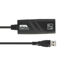 Контроллер USB 3.0 to Ethernet - Сетевой адаптер 10 / 100 / 1000Mbps с проводом, Black, Blister Q100