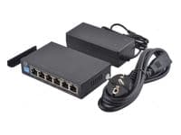 POE коммутатор FoxGate S6004G-G2-AI POE (60W) [4 x GE POE + 2 x GE RJ-45] + внешний БП 52V 1,25А