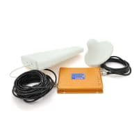 Комплект усилитель GSM306-3G-4G 900 / 1800 / 2100МГц . Усилитель трехдиапазонный, антенна приёма 20м кабеля, антенна ретрансляции 3 метра. Gold