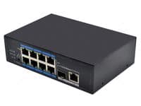 POE коммутатор FoxGate S6008-GS-I-AI (120 Вт) [8 x FE PОE + 1х GE RJ-45 + 1х SFP] + внешний БП 52V 2.3А