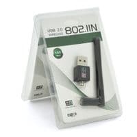 Бездротовий мережний адаптер з антеною 2DBI Wi-Fi-USB Merlion LV-UW02RK-2DB,8188 802.11bgn, 150MB, 2.4 GHz, WIN7/XP/Vista/2K/MAC/LINUX, Blister Q200