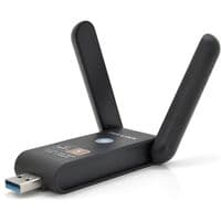 Бездротовий мережний адаптер Wi-Fi-USB3.0 Merlion LV-UAC15, RTL8812BU, з 2-ма антенами 10см, 802.11bgn, 1200MB, 2.4 GHz, Blister Q20
