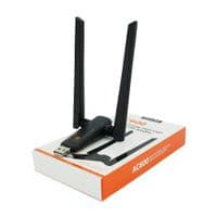 Бездротовий мережевий адаптер Wi-Fi-USB Merlion LV-UAC21, RTL8811CU, з 2-ма антенами 10см, 802.11 a/b/g/n, 600MB, 2.4 GHz, Blister Q50