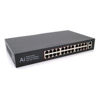 POE коммутатор Merlion 24 POE 10 / 100 + 2 RJ45 10 / 100 / 1000+ встроенный блок питания 52V 5.8A