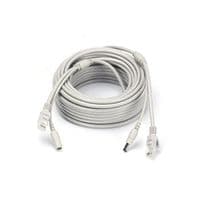 Патчкорд комбінований по кручений парі RJ-45+DC 30m, сірий, Q20