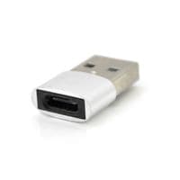 Переходник USB2.0(M) =&amp;gt; Type-C(F), Silver, Пакет