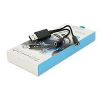 Переходник для наушников и микрофона KIN KY-211 USB2.0(M)-2 / Jack3.5(F), Black, Box