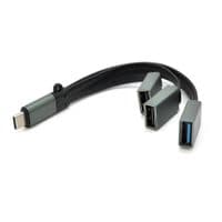 Переходник VEGGIEG TC-301 USB3.0(AF) + USB2.0(AF) + USB2.0(AF) OTG =&amp;gt; Type-C(M), Black, Пакет