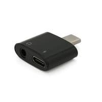 Переходник KIN KY-214 Type-C(M) =&amp;gt; Jack 3.5mm(F)+Type-C(F), Black, Box
