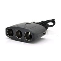 АЗП розгалужувач Olesson 1635, 12V-3*12V+2*USB, Black, Blister