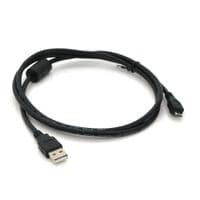Кабель USB 2.0 (AM / Miсro 5 pin) 1,0м, 1 ферит, черный, ОЕМ, Q250