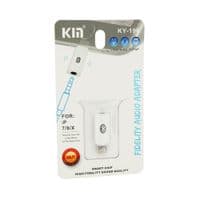 Переходник KIN KY-196 Lighting(M) =&amp;gt; Jack 3.5mm(F)+Bluetooth, White, Box