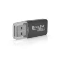 Кардридер универсальный MERLION CRD-1BK TF / Micro SD, USB2.0, Black, OEM Q1500