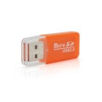 Кардридер универсальный MERLION CRD-1OR TF / Micro SD, USB2.0, Orange, OEM Q50