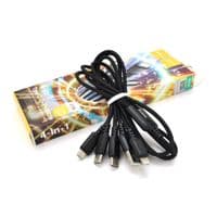 Кабель HOCO X76 USB-1 4 in 1 Micro / Iphone / 2*Type-C, 2A, длина 1м, Black, Box