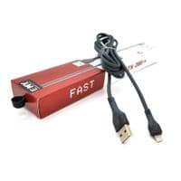 Кабель EMY MY-742, Lighting, 2.4A, Black, длина 1м, BOX