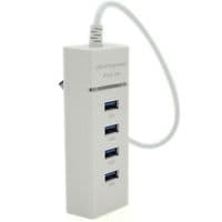Хаб USB 3.0 UH-303, 4 порти, підтримка до 1TB, Black, Blister