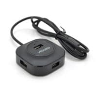 Хаб VEGGIEG V-U2409 USB 2.0 4 порта, 480Mbts, питание от USB, Black, 1,0m, Box
