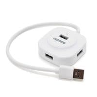 Концентратор VEGGIEG V-U3403 USB 3.0 4 порти, 480Mbts, живлення від USB, білий, 0,3 м, коробка
