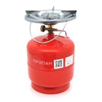 Газовий балон ПРОПАН 3кг(7,2л), тиск 18BAR + пальник 20448, Red, Q4