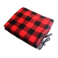 Электропростынь автомобильная, питание от прикуривателя 12V, 150х110 см, Black-red