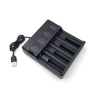 Зарядное устройство MS-5DP4, 4 канала, 18650 / 26650 / 21700, 4.2V / 4000mAh, питание от USB