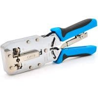 Инструмент Ritar HT-2810R с храповиком для обжимки RJ-45 (8P8C Cat-6) и RJ-12 / 11 (6P6C), 4P / 6P / 8P,