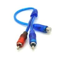 Кабель RCA (мама) =&amp;gt; 2хRCA (тато), CU, круглий, Black, 0,2 м, (Пакет) Q250