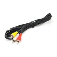 Кабель DC3.5 (тато) =&amp;gt; 3хRCA (тато), довжина Jack 15мм, CCA, круглий, Black, 1,0 м, (Пакет) Q500