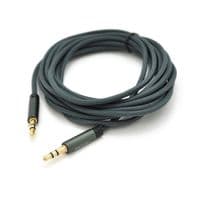 Кабель VEGGIEG AB-3 AUX Audio DC3.5 тато-тато 3.0м, GOLD Stereo Jack, обплетення, (круглий) Black cable, Пакет