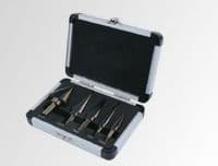 Набір свердел YOSO ступінчастих, крокових Premium black HSS1 / 4-1-3 / 8&rdquo;; 3/16-7/8&rdquo;; 1/4-3/4&rdquo;; 1 / 8-1 / 2&rdquo;; 3 / 16-1 / 2&rdquo; , металевий кейс