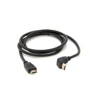 Кабель MerlionHDMI-HDMI 1,5m, v1.4, OD-7.5mm, круглый Black, коннектор Black 90&amp;deg; угловой