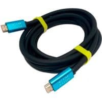 Кабель Merlion HDMI-HDMI 4Kx2K Ultra HD, 10.0m, v2,0, круглый Black, коннектор Blue, Blister-box, Q20
