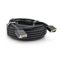 Кабель VEGGIEG VG-1.5 VGA 3+6, 1,5m, male to male (папа-папа), OD-6.5mm, 1 феррит, круглый Black, коннектор Gold, Пакет