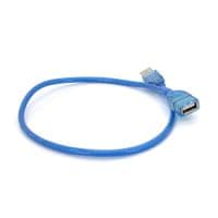 Удлинитель USB 2.0 AM / AF, 0.5m, прозрачный синий Q500