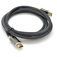 Кабель VEGGIEG HX-3 HDMI-HDMI 2K * 4K, 3.0m, v2,0, OD-7.0mm, круглый, оплетка, Black, коннектор Black-Gold, Пакет