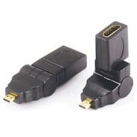 Переходник microHDMI(папа)-HDMI(мама) 360&amp;deg;